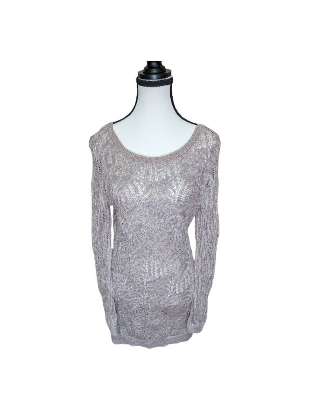 INC International Concepts Metallic Knit Sweater Dress | Size L - Picture 6 of 11